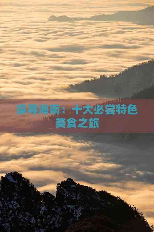 探寻海南：十大必尝特色美食之旅