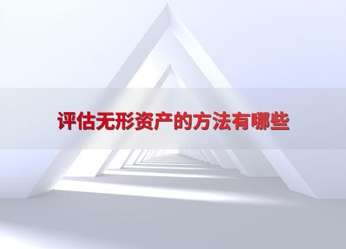 评估无形资产的方法有哪些