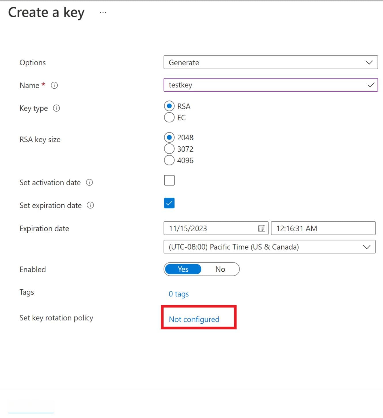 在Azure Key Vault中配置加密密钥自动轮换
