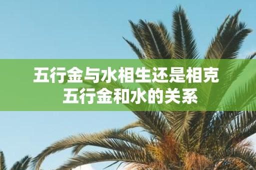 五行金与水相生还是相克？五行金和水的关系解析