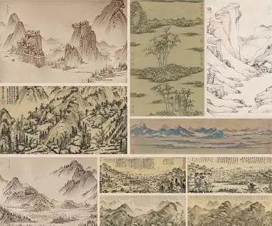 AI绘就 → 中国山水画大师“作品”
