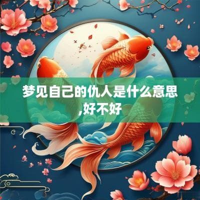 梦见自己的仇人是什么意思,好不好