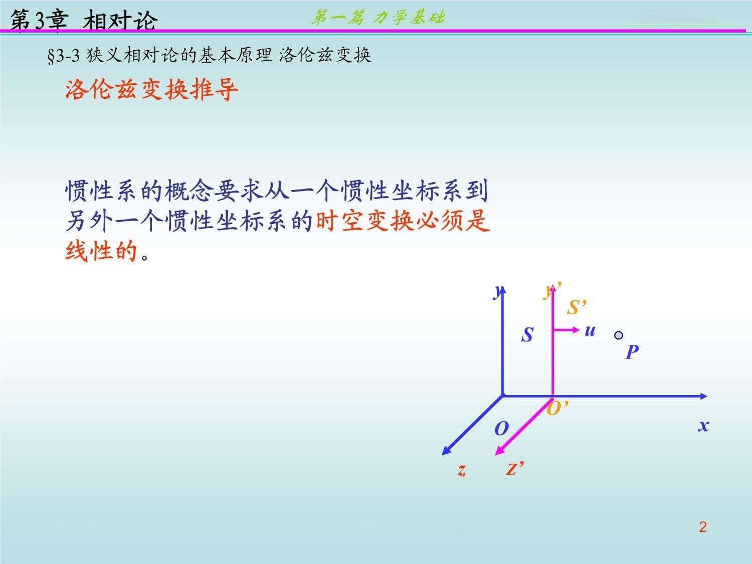 狭义相对论的基本原理：洛伦兹变换详解