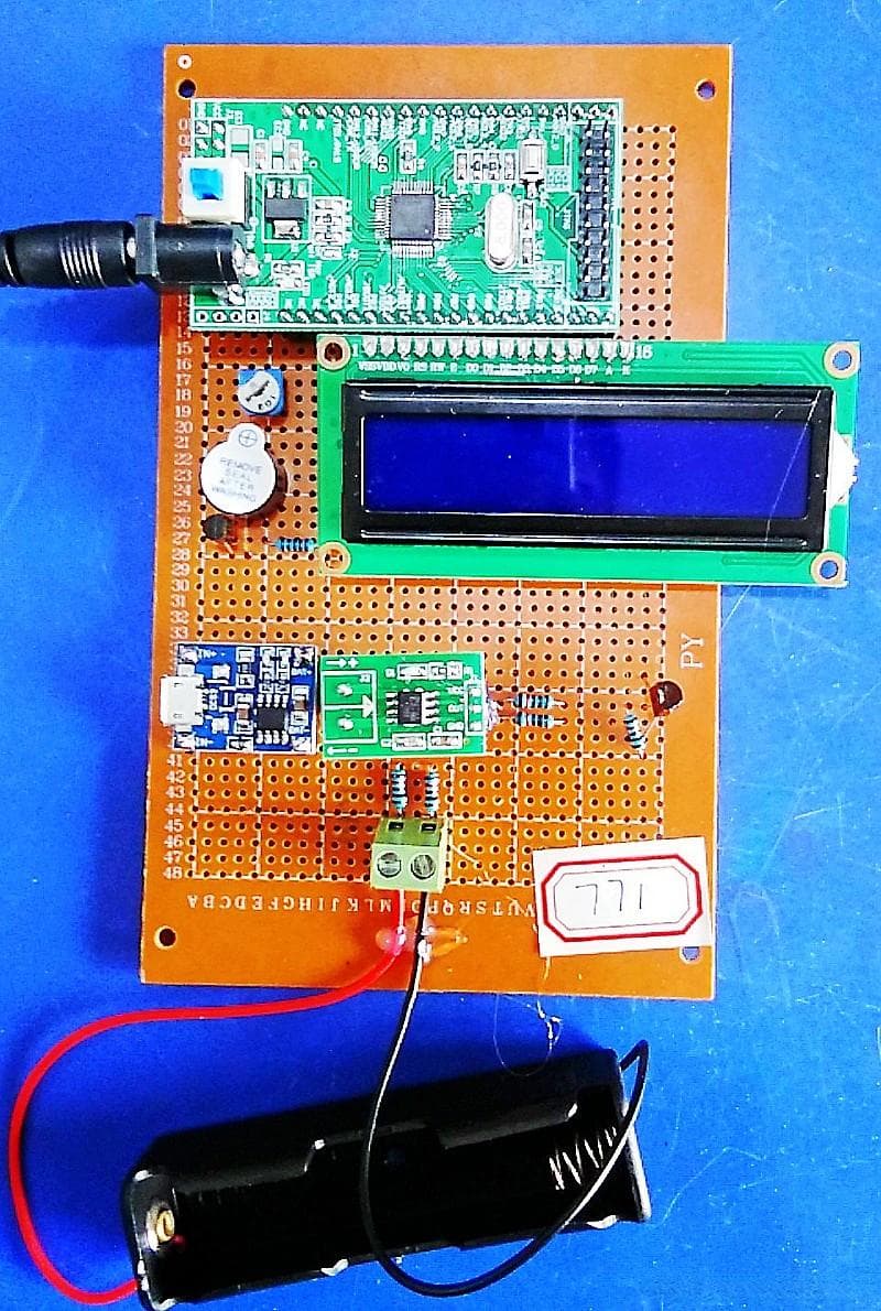 基于STM32单片机的锂电池充电电压流温度检测过温报警设计