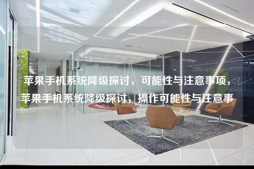 苹果手机系统降级探讨：可能性与注意事项