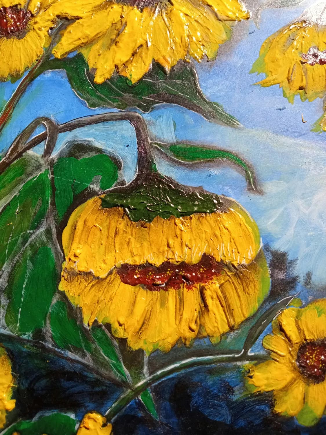 向日葵艺术设计：刘静的陶瓷古彩瓷板画