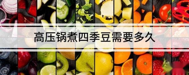 高压锅煮四季豆需要多久