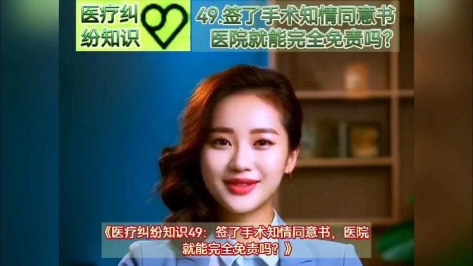医疗纠纷知识49：签了手术知情同意书，医院就能完全免责吗？