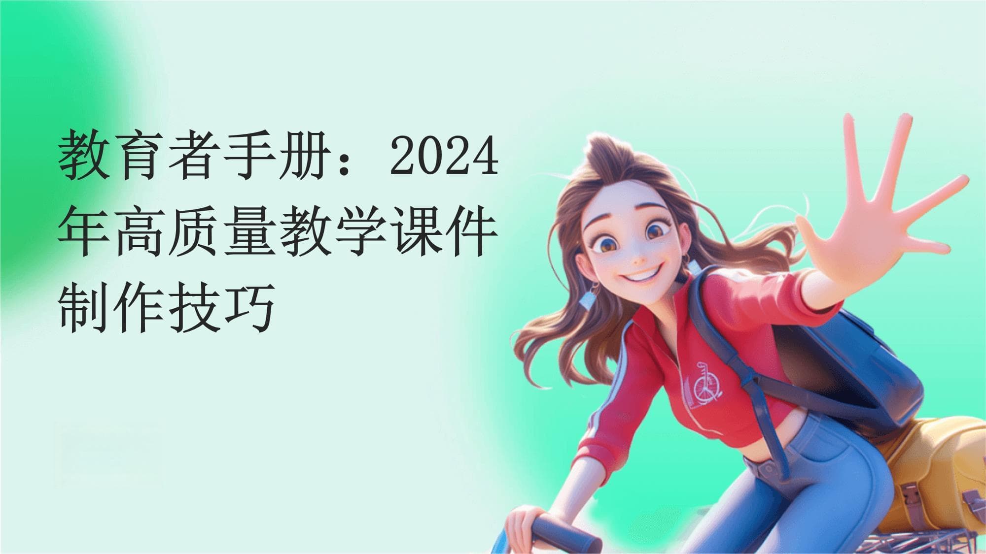 教育者手册：2024年高质量教学课件制作技巧