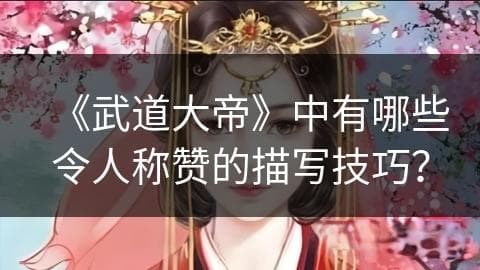 《武道大帝》中有哪些令人称赞的描写技巧？