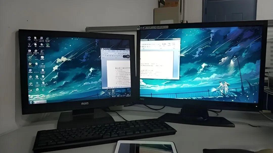 电脑双屏设置完全指南：Windows 7和Windows 10双显示器连接方法