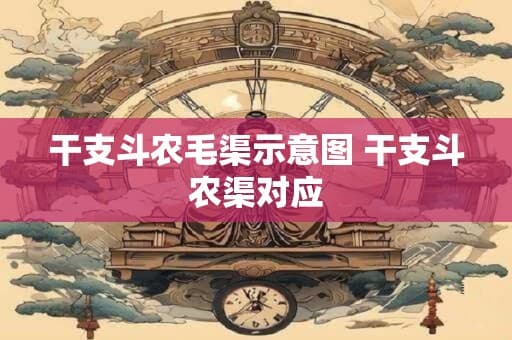 干支斗农毛渠示意图：农田水利设施的重要组成部分
