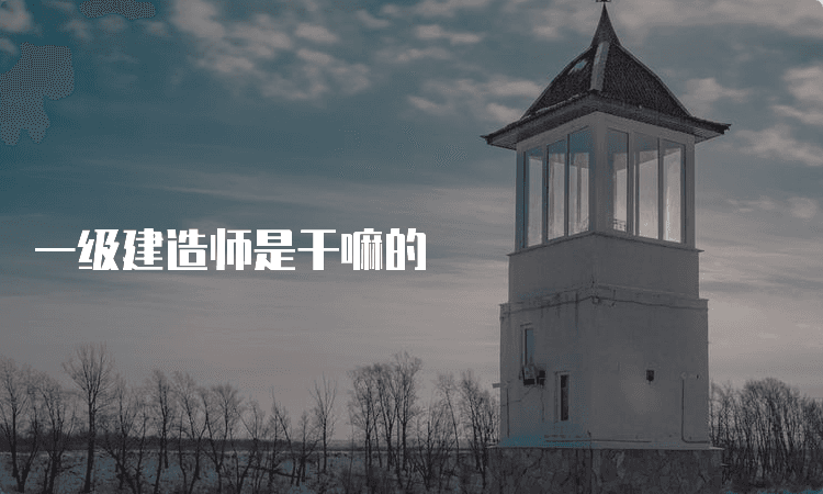 一级建造师是干嘛的