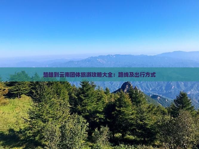 楚雄到云南团体旅游攻略大全：路线及出行方式