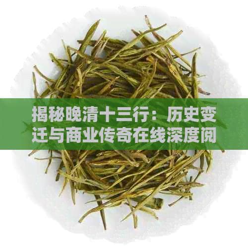揭秘晚清十三行：历史变迁与商业传奇在线深度阅读
