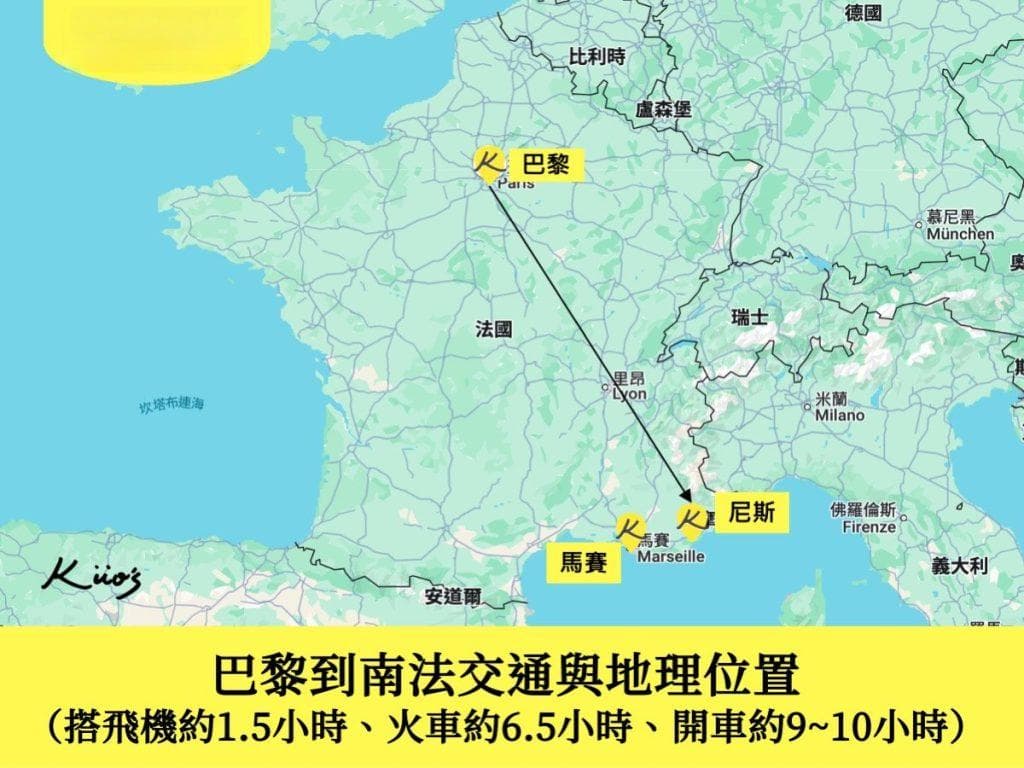 巴黎到南法交通指南：三种主要移动方式详解