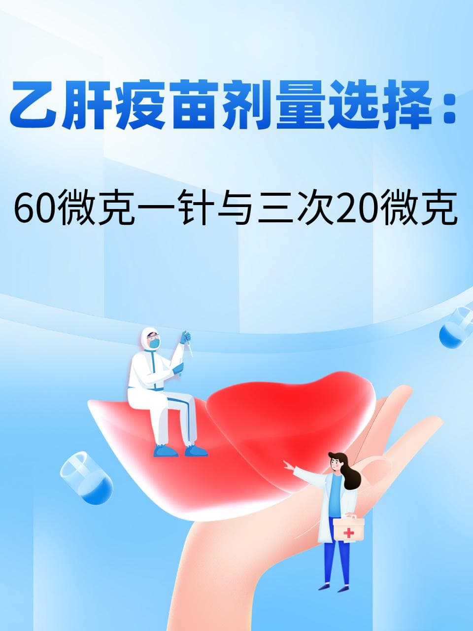 乙肝疫苗剂量选择：60微克一针与三次20微克