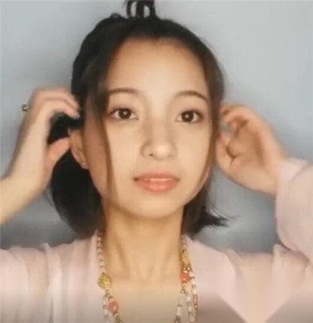 短发汉服发型教程图解 展现清新古典淑女范