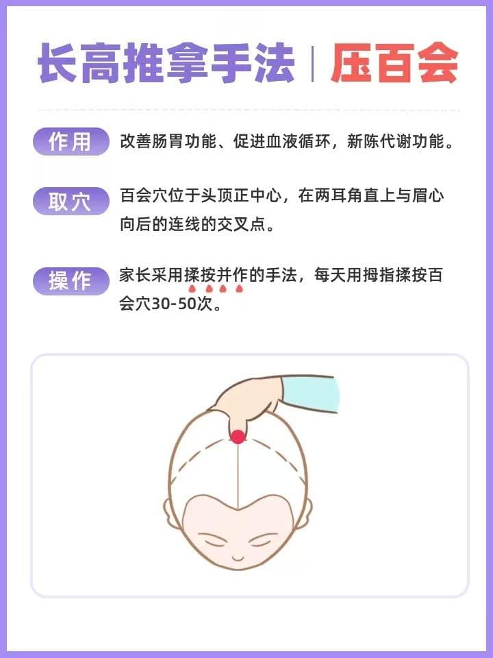 中医推拿助力孩子长高的实用穴位按摩法