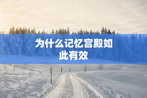 为什么记忆宫殿如此有效
