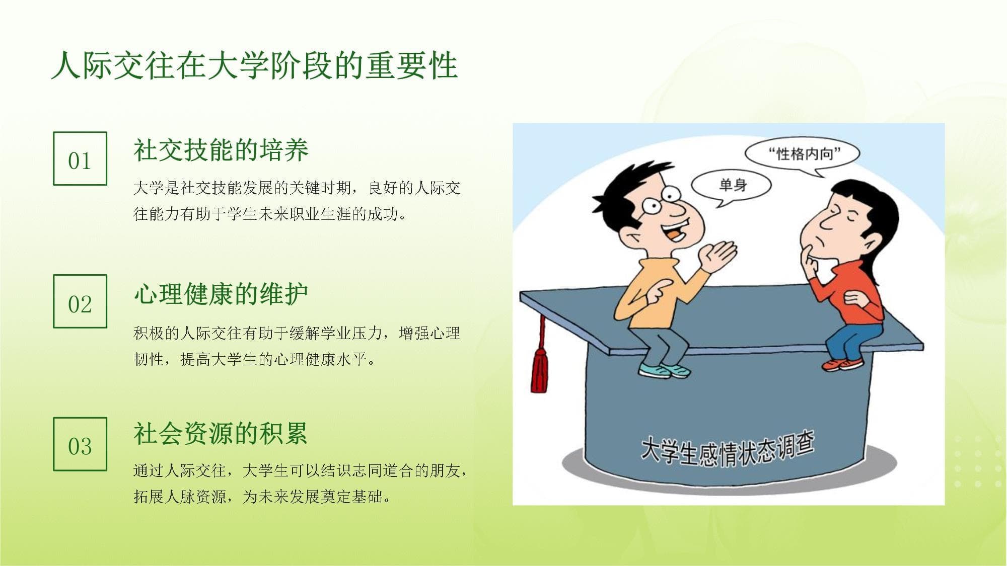 2024年大学生人际交往课件教学效果评估