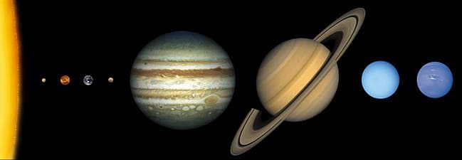 太阳系行星数据表