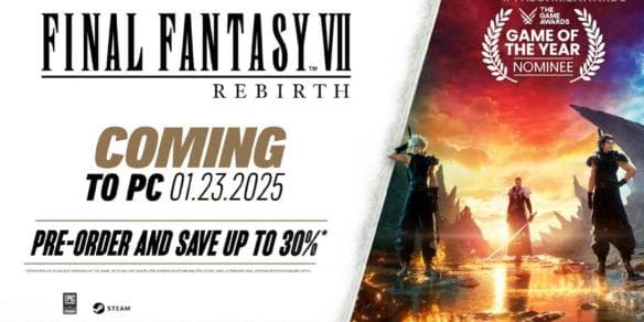 《最终幻想7：重生》PC配置需求公布：RTX 2060即可畅玩