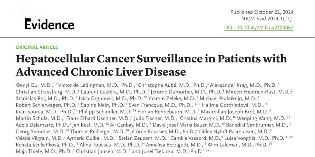 NEJM Evidence发表重要研究：新型肝癌风险预测算法PLEASE问世