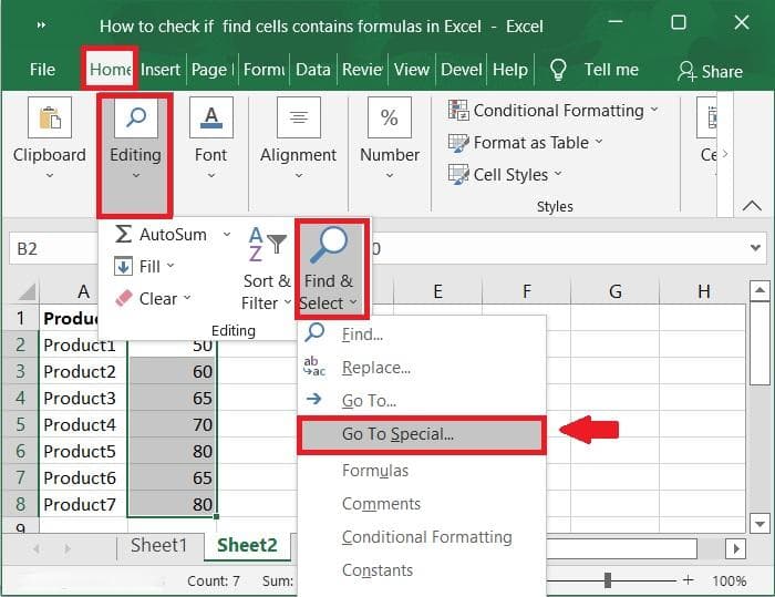 Excel 如何检查/发现单元格是否包含公式