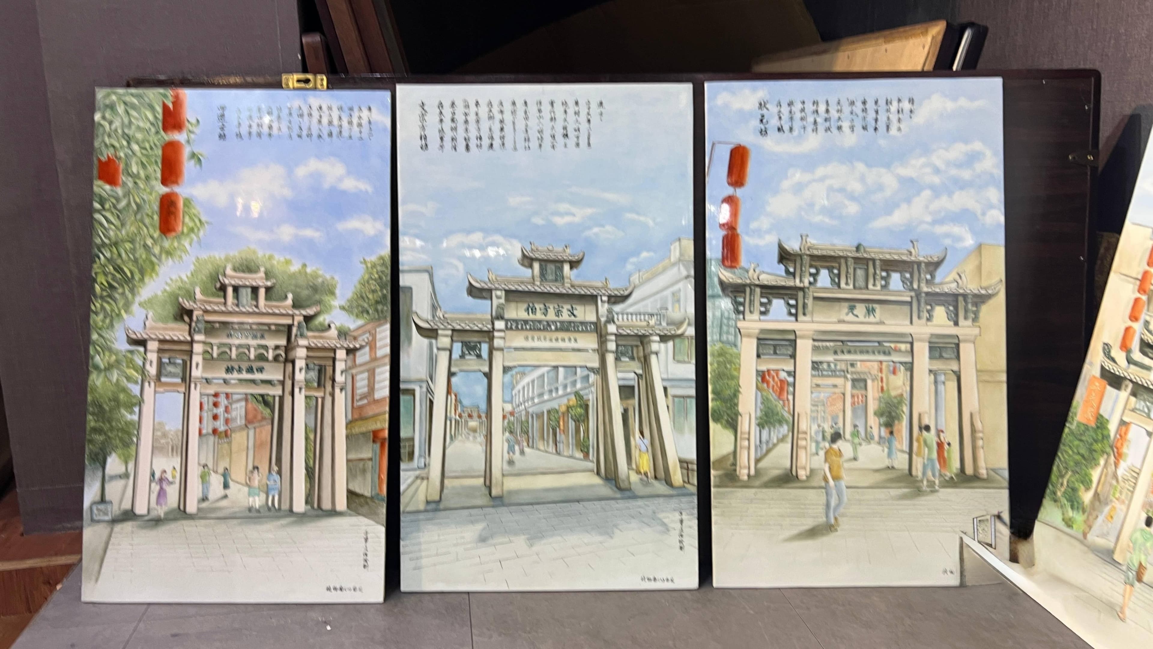 三年绘就23座牌坊，潮州彩瓷展现古城新韵