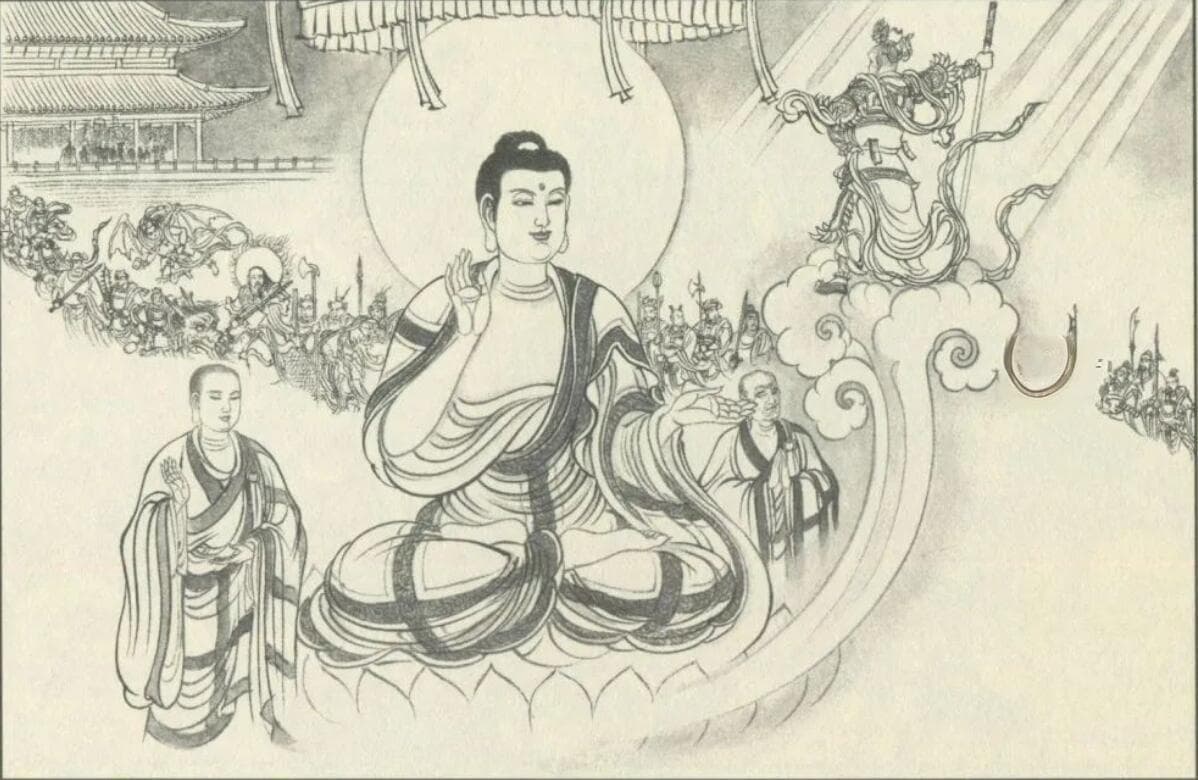 西游：如来手指化作五行山，镇压孙悟空，废了右手？