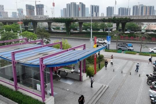 地铁十八号线横沥地铁站新增大型临时停车场