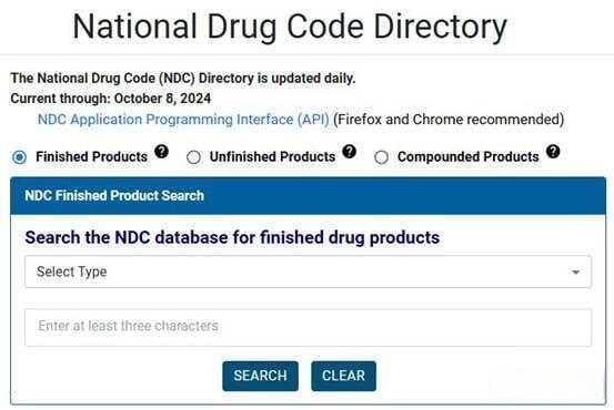 NDC代码在美国FDA中的含义及运用