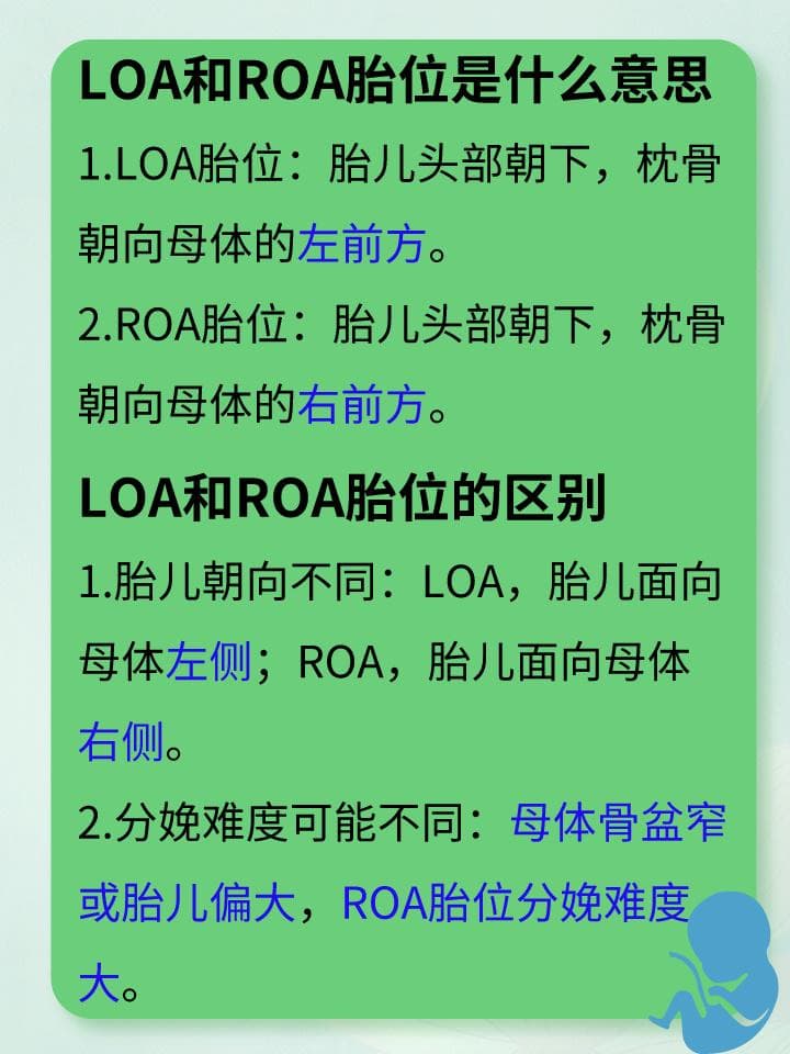 LOA与ROA胎位解析及胎位调整与预防