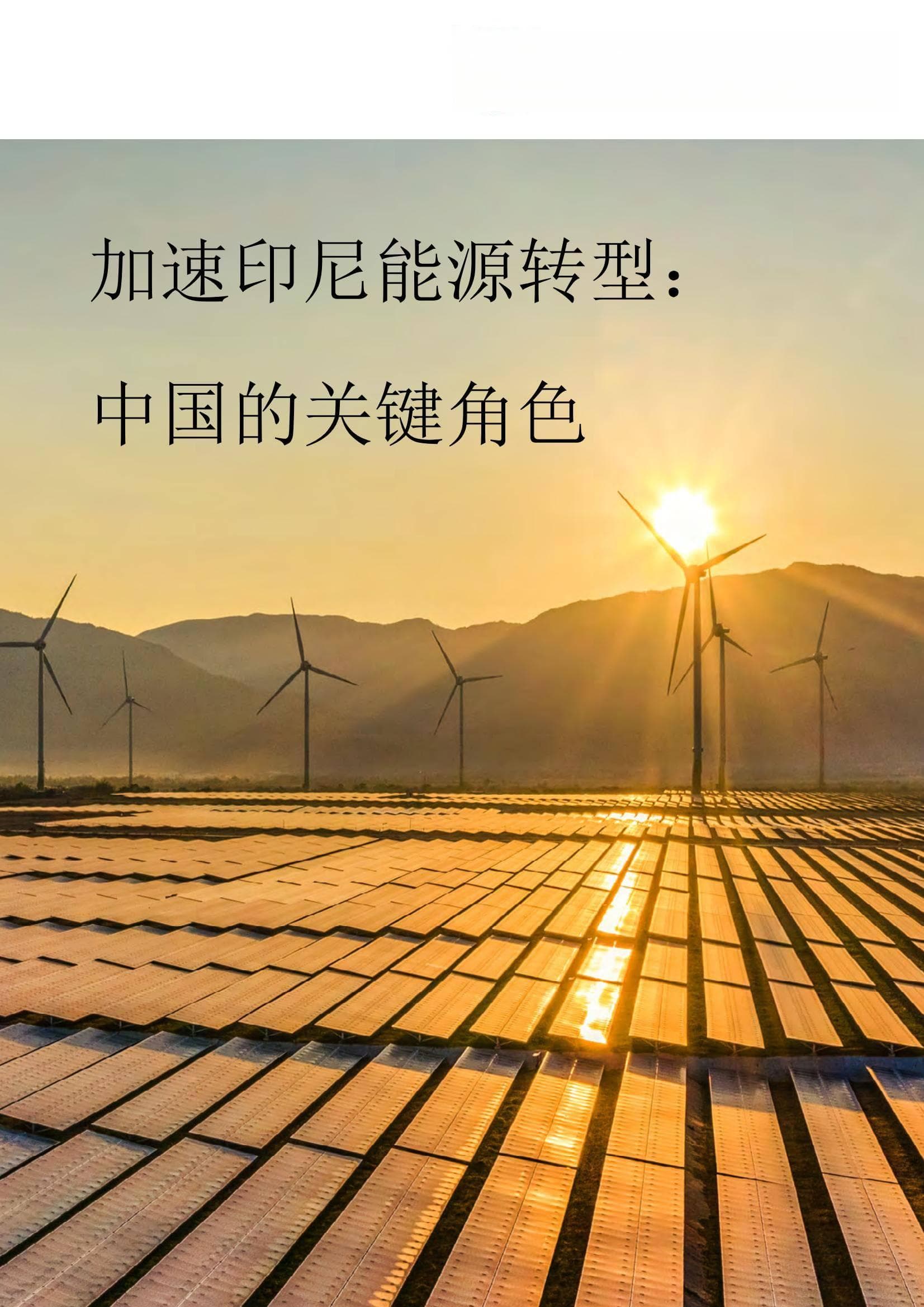 2024年印尼能源转型：中国的关键角色与合作机遇