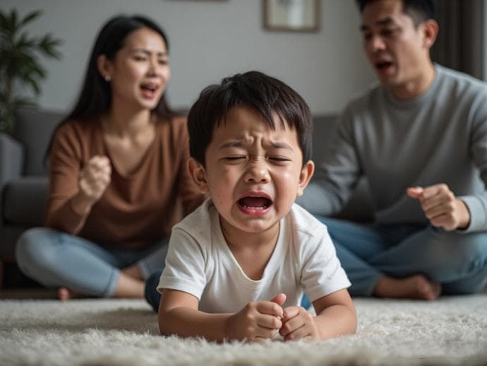 夫妻闹矛盾时，该如何降低对年幼子女的伤害？
