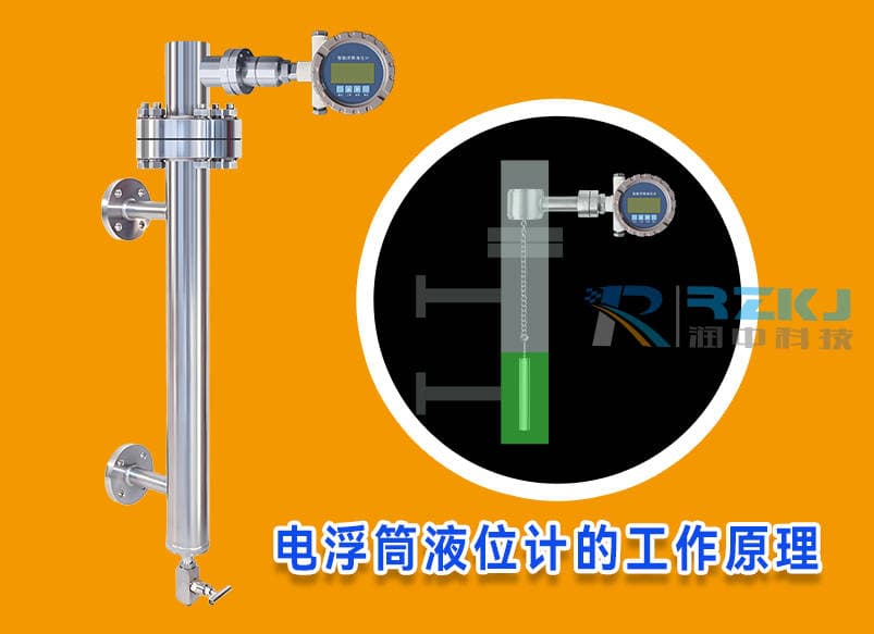 浮筒液位计的工作原理及产品结构示意图