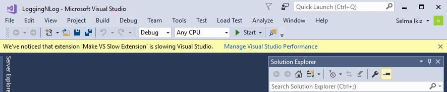 优化 Visual Studio 启动时间