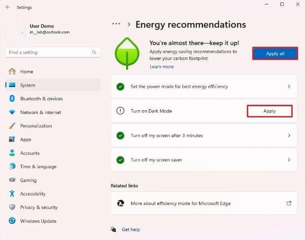 Windows 11“能源建议”功能使用指南：节省能源、延长电池寿命