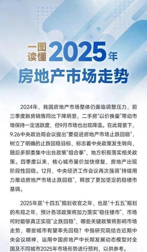 2025年房价：别被政策、经济和人口数据给迷了眼！
