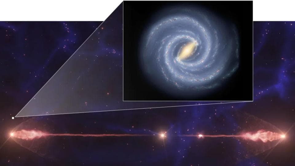 科学家发现宇宙最大黑洞喷流：长度达2300万光年