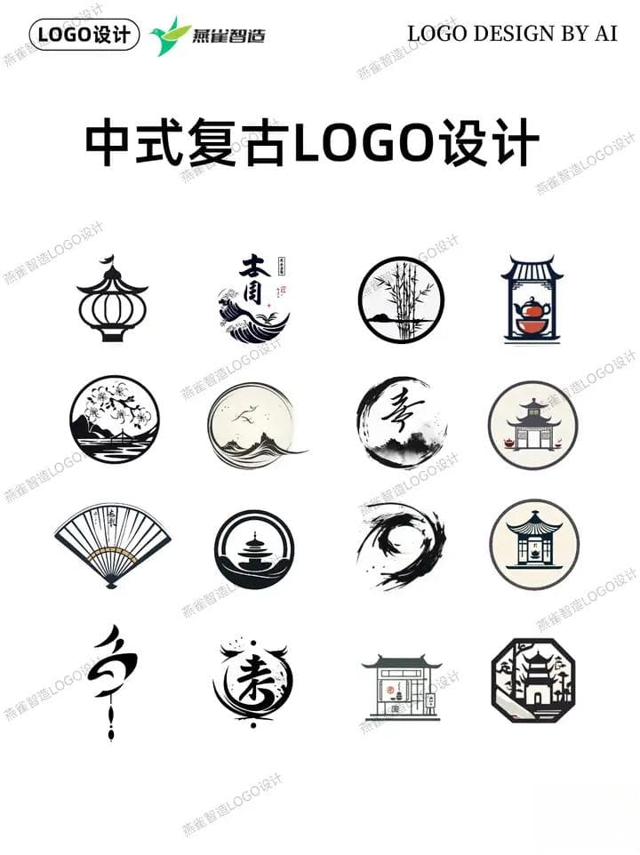中式复古LOGO这样设计真的很有中国文化的精髓！附22个LOGO案例