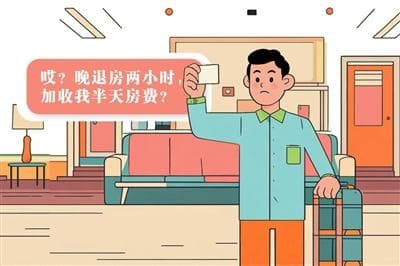 晚退房两小时加收半天房费，省省吧