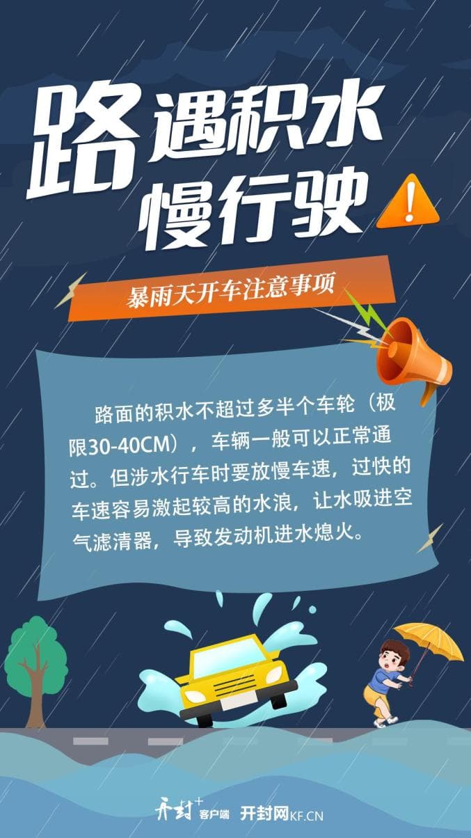 暴雨蓝色预警！开封发布最新提醒！