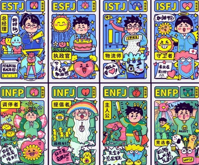 MBTI测试 | 16种人格全面介绍：性格特征、优点与弱点、友情和爱情