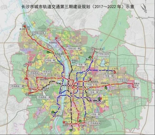 长沙地铁第三轮规划再次调整！5号线到河西，7号线南延至动物园！