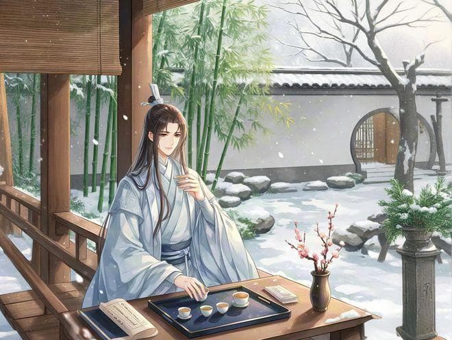 一首很温暖的山中对雪诗，洋溢着春天的气息，令人心生美好