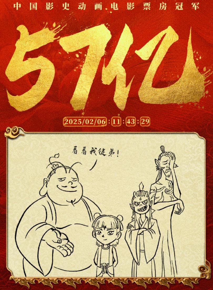 春节档奇迹：《哪吒2》票房50亿背后的爆款逻辑与市场现象