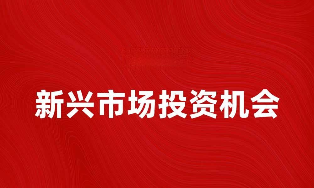 新兴市场发展趋势与投资机会分析