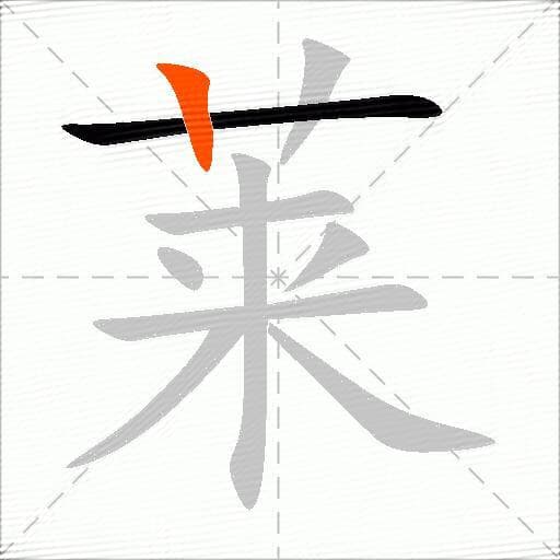 “莱”字详解：从笔画顺序到字源演变